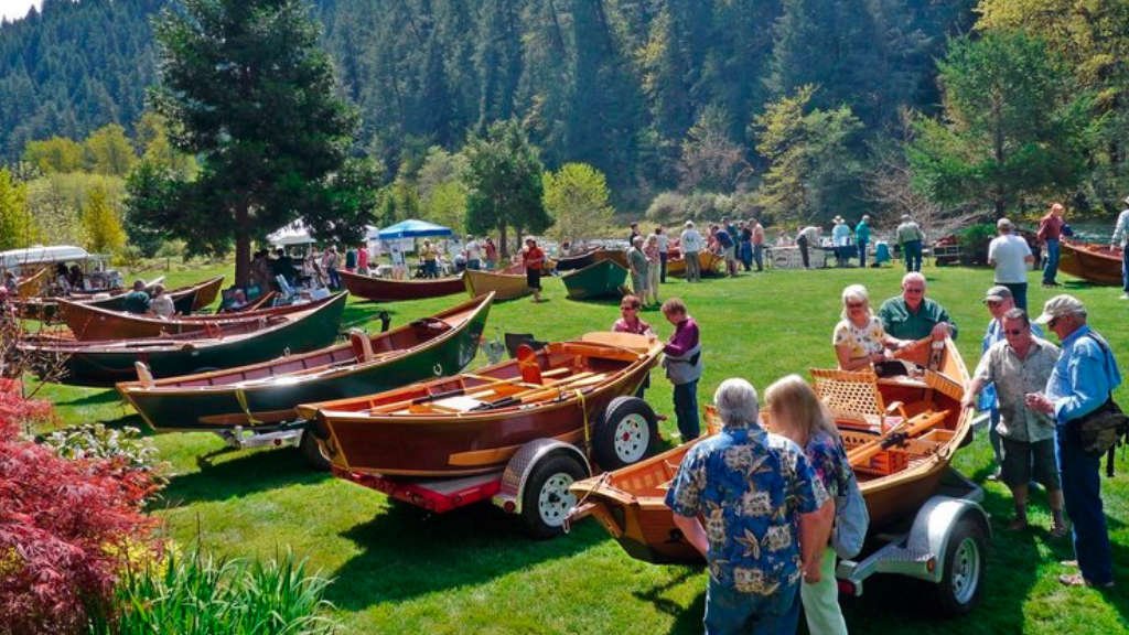 McKenzie River Wooden Boat Festival lawn at Eagle Rock Lodge
